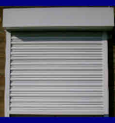 Window shutter powder coated in white